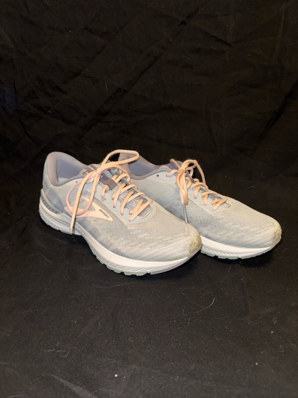 Brooks Women's Running Shoes in Light Gray with Pink Accents